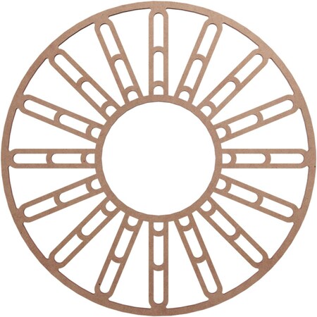 Ekena Millwork Hale Wood Fretwork Pierced Ceiling Medallion, Wood (Paint Grade), 16"OD x 5 3/4"ID x 3/8"T CMWP16X16X0375HHMF